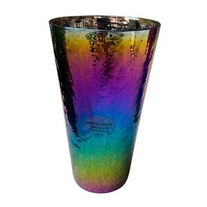 Handmade Iridescent Blue, Purple, yellow and green glassware